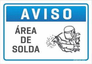 placa aviso area de solda C3 Criação Visual