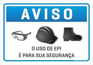 placa aviso use epi C3 Criação Visual